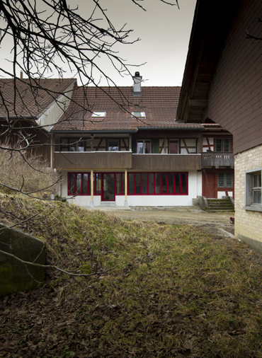 Nordfassade mit neuer Tragkonstruktion 